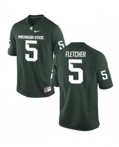 Women's Michigan State Spartans NCAA #5 Michael Fletcher Green Authentic Nike Stitched College Football Jersey BB32Y66VV